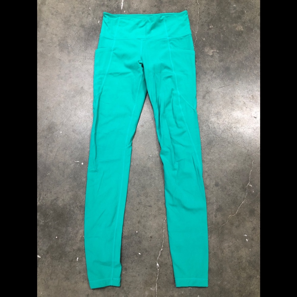 🥈Athleta Turquoise Leggings Size ST W/ pockets